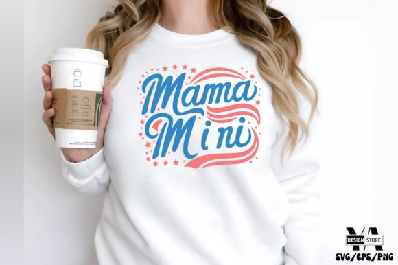 4th of July SVG Mama Mini: A Graphic Design Asset for Crafts and Content Creators