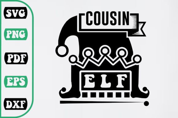 Cousin Elf Svg Design: A Festive Graphic Asset for Local Business Branding