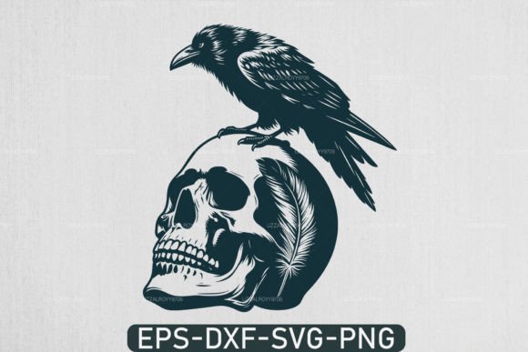 Crow on a Skull SVG for Crafts and Graphics: A Darkly Stylish Design Review