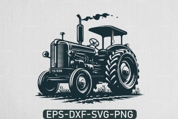 Farm Tractor Silhouette SVG: A Versatile Graphic Design Asset for Crafts and Blogs