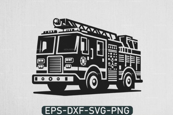 Firetruck SVG Fire Department Graphic for Crafts and Creative Projects