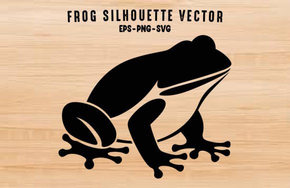 Frog Silhouette Vector PNG Clipart for Embroidery Projects