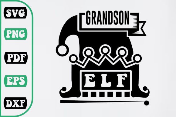 Grandson Elf SVG Design – A Festive Graphic Asset for Crafts and Graphics