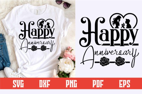 Happy Anniversary SVG Design: A Versatile Graphic for Crafts and Local Business Branding