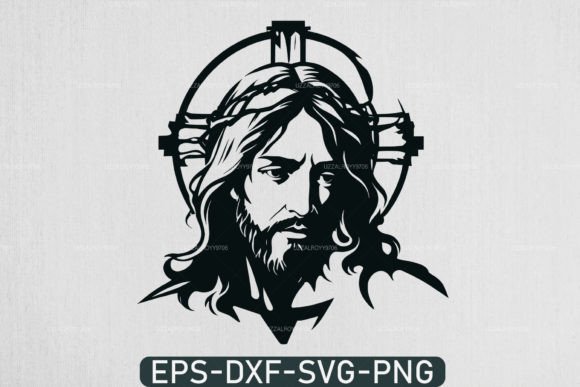 Jesus Christ Crown of Thorns Cross SVG for Crafts and Graphics