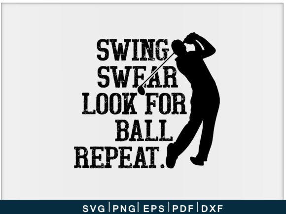 Swing Swear Look for Ball Repeat SVG: A Versatile Design Asset for Crafts and Graphics